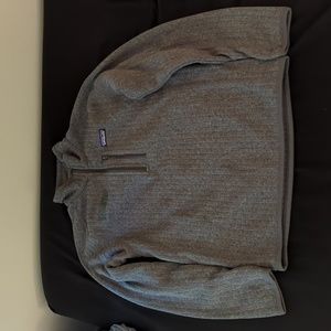 MENS PATAGONIA BETTER SWEATER GRAY 1/4 ZIP FLEECE PULL OVER JACKET SIZE S